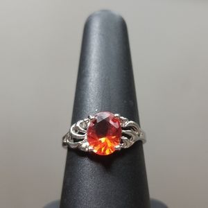 🧨 July Ruby birthstone ring  925 stamped 7